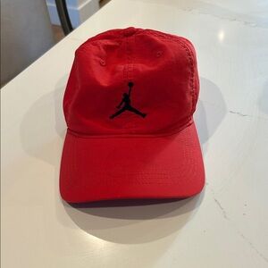 Nike youth Red Hat with Black Logo